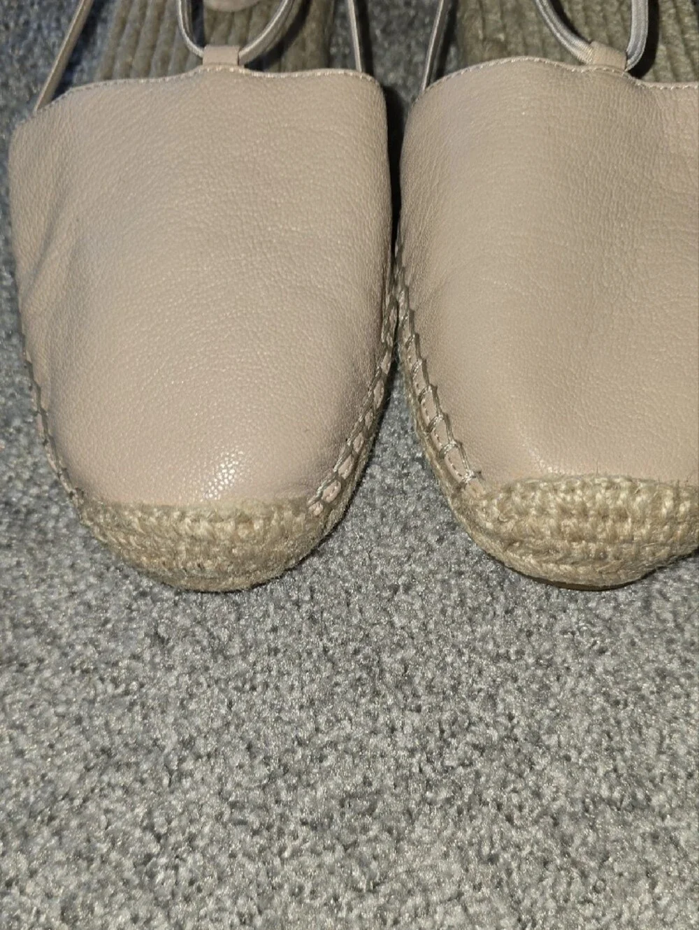 Eileen Fisher Blush Leather Espadrille Flats